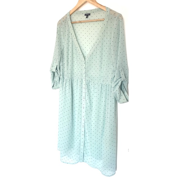 torrid Dresses & Skirts - Torrid Polka Dot Mint Green Chiffon Dress